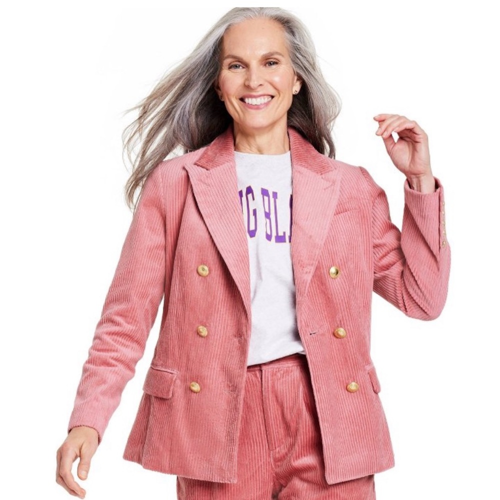 NWT Target x Rowing Double Breasted Blazers women’s jacket - Pink Corduroy XS